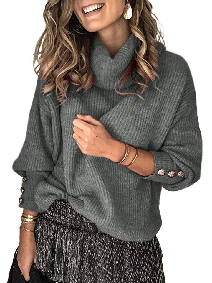 Women's Oversized Turtleneck Chunky Pullover Sweaters Winter Cowl Neck Long Sleeve Slouchy Loose Knit Sweaters