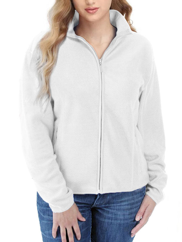 Women Classic Fit Long Sleeve Full Zip Polar Soft Fleece Jacket