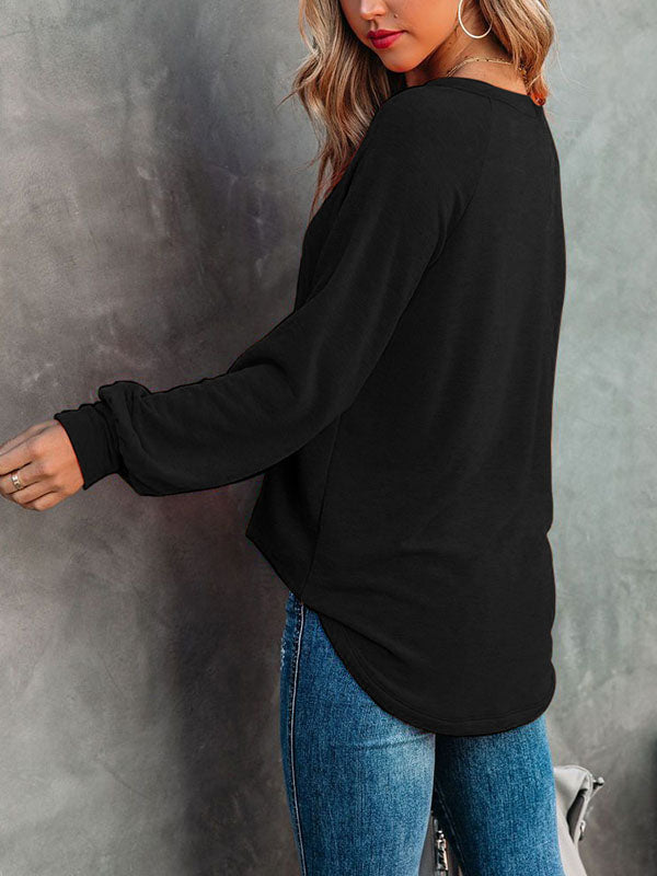 Women Crewneck Off Shoulder Long Sleeve Pullover Sweatshirts Jumper Loose Tops