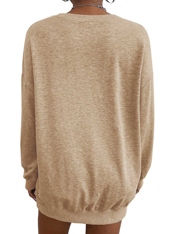 Women Loose Crewneck Oversized Sweatshirts Long Sleeve Casual Pullover Tops