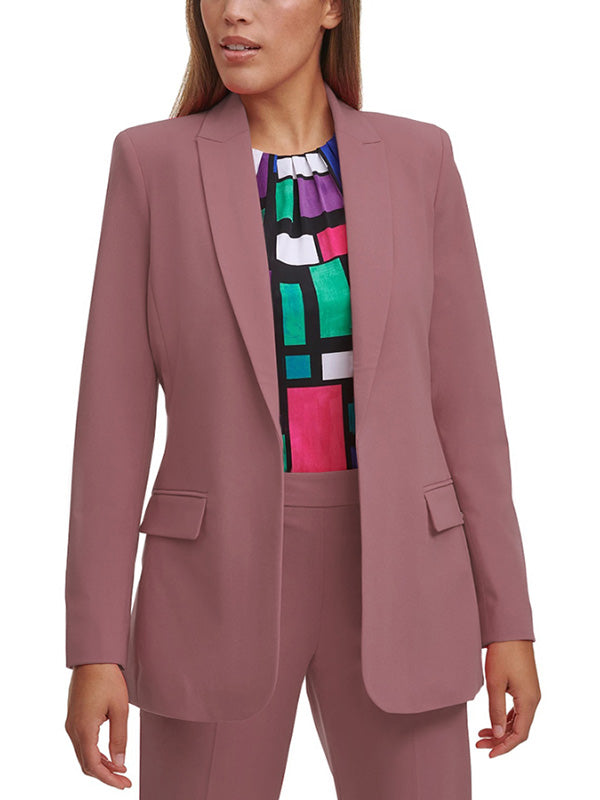 Women Office Tunic Lapel Blazers Open Front Long Sleeve Blazer Jacket